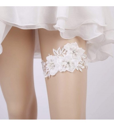 Garters & Garter Belts Women's Floral Lace Wedding Garter Hollow Bridal Leg for Party Bridesmaid - CM1968C47QK $14.30