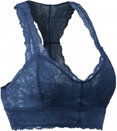 Camisoles & Tanks Womens Super Soft Sexy Comfortable Pullover Bralette Top - Doubldowa348_navy - CR12KSKH2VN $13.01