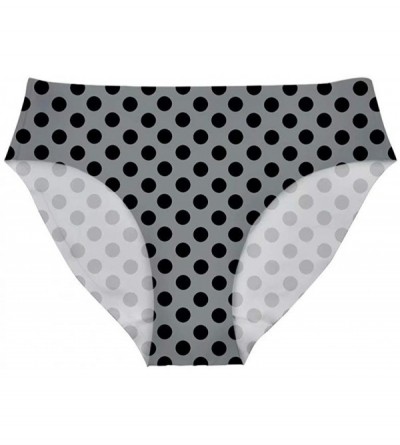 Panties Women Sexy Seamless Hipster Panties Soft Comfy Vintage Polka Dot Underwear - Gray Black Polka Dot - CY18UWY283R $15.38