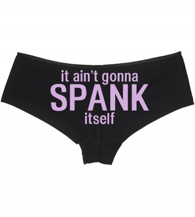Panties It Ain't Gonna Spank Itself Boy Short Panties - It Aint Gonna Spank Boyshort Underwear - Lavender - CK187DI4INY $29.55