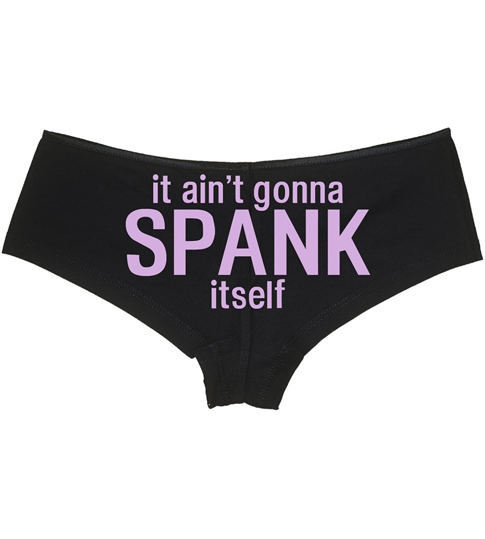 Panties It Ain't Gonna Spank Itself Boy Short Panties - It Aint Gonna Spank Boyshort Underwear - Lavender - CK187DI4INY $17.51