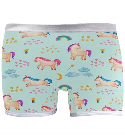 Panties Womens Underwear Boy Shorts Panties Cartoon Cute Funny Rainbow Unicorn Ladies Soft Boxer Briefs Panty - 3d Print - CA...