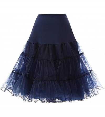 Slips Vintage Women's 50s Petticoat Crinoline Tutu Underskirt 26" (FBA) - Navy - C411TI4VLDB $12.35