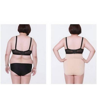 Shapewear Women's High Waist Tummy Control Slimming Panty Plus Size - 5133-black+khaki - CO18KQY969S $18.68