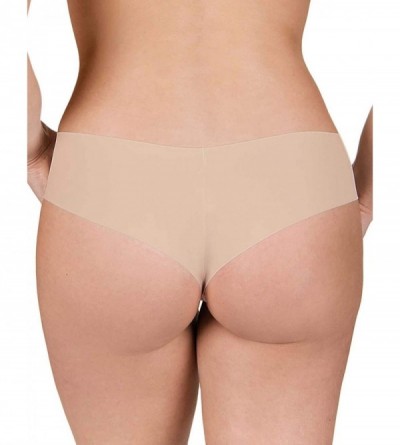 Panties 22206 Women's Bella Brazilian Seamless Brief - Skin Beige - C218XHMNL5R $26.38