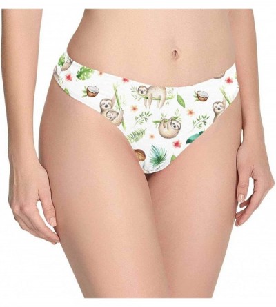 Panties Women's Cute Sloth Thongs Underwear Comfort Panty(XS-3XL) - Style 10 - C618OR0ZR6C $22.47