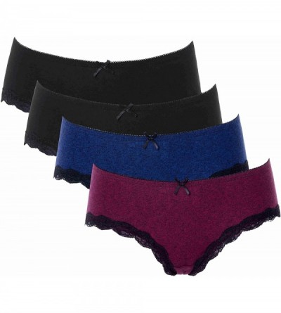 Panties Women's Soft Underwear Strech Panties Comfort Panty Packs - Assorted2 - CD18EYQL5WO $17.28