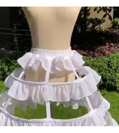 Slips Women's Dress Petticoat Crinoline Crinoline Petticoat- Adjustable to The A-Shape and - White - C419CUURCEA $18.36
