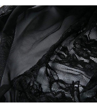 Accessories One-Piece Erotic Underwear Women's Lace Sexy Lingerie Sleepwear Underwear Babydoll Nightwear - Black - CN18UAN8CT...