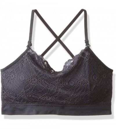 Bras Seamless Lace Coverage Bra - Charcoal - CO11IVPZS73 $28.63