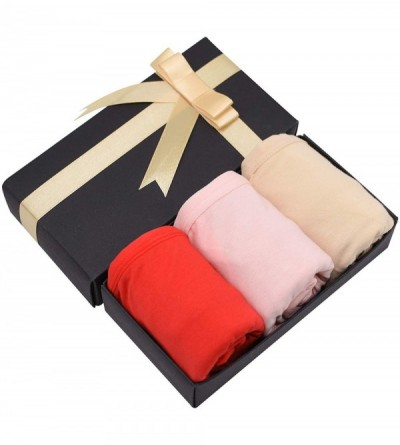 Panties Women's Menstrual Period Briefs High Waist Leakproof Panties Plus Size - Red- Pink- Beige - C318SARLKXH $18.35