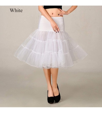 Slips Bride Wedding Dress Petticoat- Fashion Lady Women Long no Hoop Skirts Underskirt Slip Chemise - White - CU18XIX9OLN $12.80