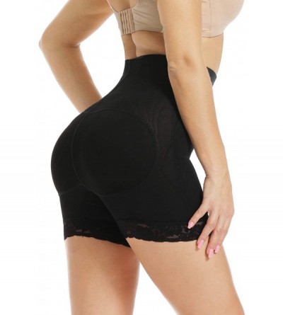Shapewear Womens Seamless Butt Lifter Padded Lace Panties Enhancer Underwear - High-waist Black - CI18WUMRSSE $13.15