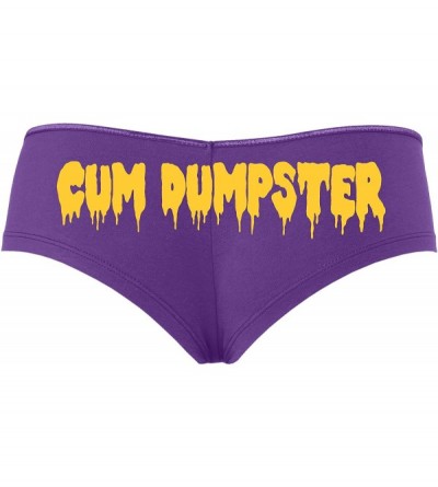 Panties Cum Dumpster Cumdump Purple Boyshort Underwear DDLG cumslut Slut - Yellow - CO18SRNU09R $10.93