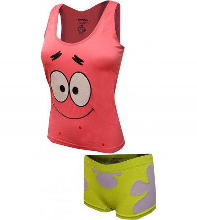 Panties Women's Spongebob Patrick Star Seamless Tank and Boyshort Panty Set - CE11ZE3RZ67 $29.19