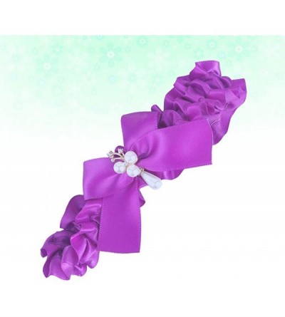 Garters & Garter Belts Wedding Bridal Garter with Bow Elegant Garter for Bride (Red) - Purple - C0195Y2ET6Q $12.96