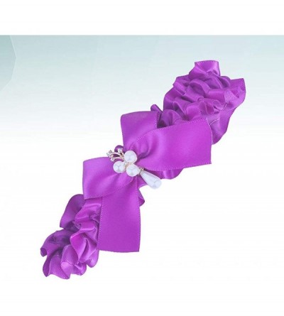 Garters & Garter Belts Wedding Bridal Garter with Bow Elegant Garter for Bride (Red) - Purple - C0195Y2ET6Q $12.96