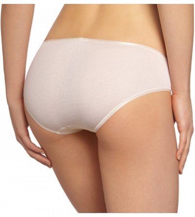Panties Women's Cotton Seamless Full High Cut Brief - Pale Cream - CK118ILN3RH $44.26