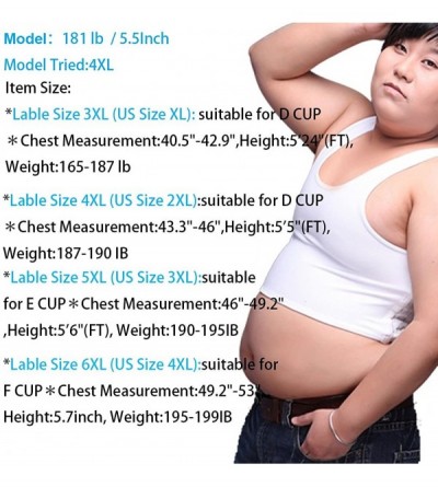 Camisoles & Tanks Lesbian Flat Plus Size Big Girl Short Chest Tomboy Built in Elastic with Stronger Band Binder Slim Fit Tank...