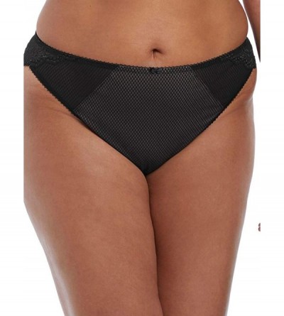 Panties Women's Plus Size Charley Mid-Rise Brazilian Brief - Black - CP18C9S39XA $57.63