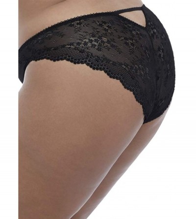 Panties Women's Plus Size Charley Mid-Rise Brazilian Brief - Black - CP18C9S39XA $31.80