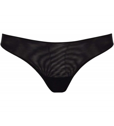 Panties Chic Mesh Thong- Panties for Women- Ladies' Sexy Underwear- Soft- Sheer - Black - CU194UDT6IX $19.94