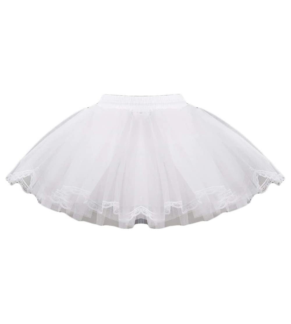 Slips Girls White Skirt 3 Layers Wedding Petticoat Underskirt Half Slips Skirted Lace Wedding Skirt Slip Skirt - C1194CSA4NH ...