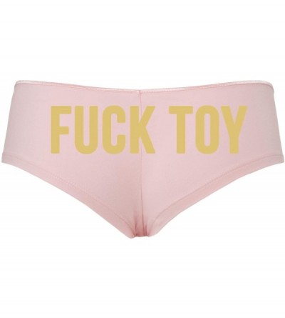 Panties Fucktoy Fuck Toy Boyshort Owned BDSM Slut Panties DDLG - Sand - CK18SRI09K4 $11.58