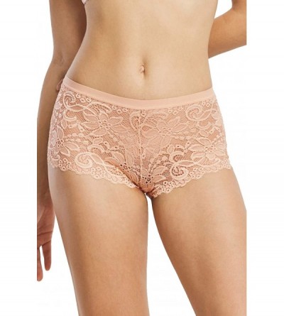 Panties 6 Pack of Women's Regular & Plus Size Lace Boyshort Panties Panty Underwear - 6687-24-4-6pcs - CM18ZSIO5OZ $17.55
