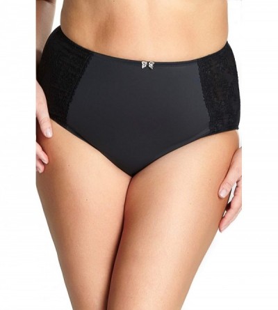 Panties Women's Plus-Size Chi Chi Brief - Black - CZ12CQHJE3Z $27.85