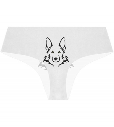 Panties Women Funny Briefs Galaxy Fox Soft Invisible Seamless Underwear Panties - German Shepherd Dog - CK18A3W2YR4 $25.10