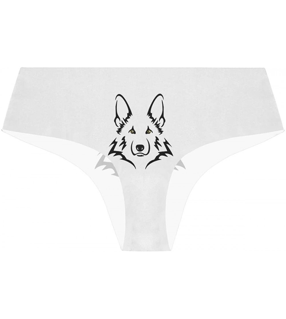 Panties Women Funny Briefs Galaxy Fox Soft Invisible Seamless Underwear Panties - German Shepherd Dog - CK18A3W2YR4 $14.61