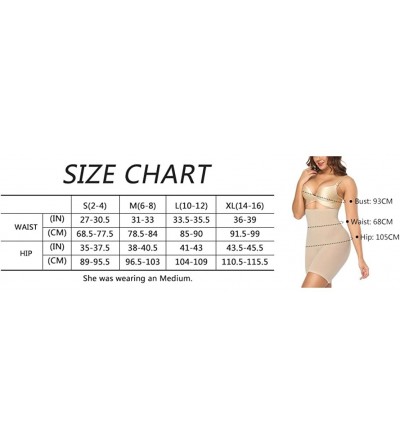 Shapewear Women's Smooth Shapewear High-Waist Thigh Slimmer Shorts - Soft Nude - CH189NIGYHE $18.03