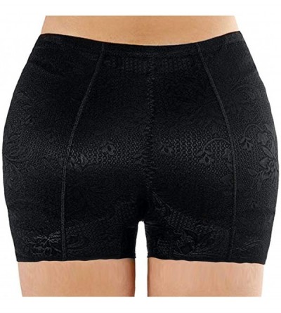 Shapewear Womens Lace Panties Butt Enhancer Padded Shapewear Foam Buttock Lifter Hip Pads - Black - CK18SRU6NH2 $17.85