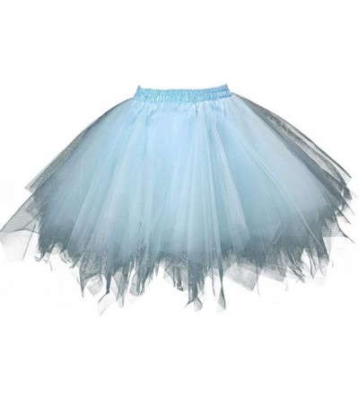Slips Skirt Petticoat Women Ballet Tutu Underskirt in Tulle Vintage Style 50s Rockabilly Carnival Festivities - A - C819467M7...