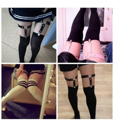 Garters & Garter Belts Women Girls Heart Leg Garter Belt Adjustable Sexy Punk Gothic Elasticity Leg Harness Garter Belts 2pcs...