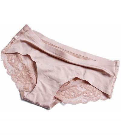 Panties Women Sexy Lace Panties Seamless Underwear Briefs Nylon Silk Girls Ladies Bikini Cotton Crotch Transparent Lingerie -...