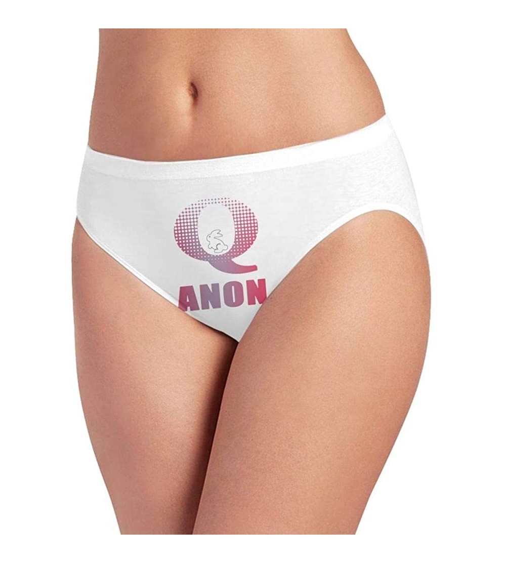 Panties Women's Fashion Underwear Q-anon White Rabbit Ice Silk Panties - Q-anon White Rabbit - CV18HDH36OR $15.33
