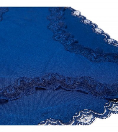 Panties Soft Silks Women's Underwear | Luxury 100% Natural Silk Underwear with Lace - Estate Blue - CX18OUSU8CK $41.13