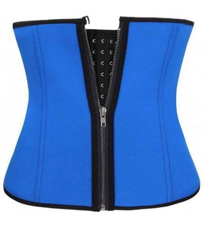 Slips Women As Shaping Underwear Abdomen Waist Corset Adjust Zipper Girdle Body Corset - Blue - C218SL799YM $12.31