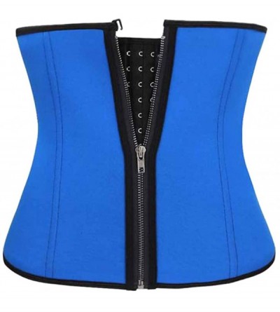 Slips Women As Shaping Underwear Abdomen Waist Corset Adjust Zipper Girdle Body Corset - Blue - C218SL799YM $12.31