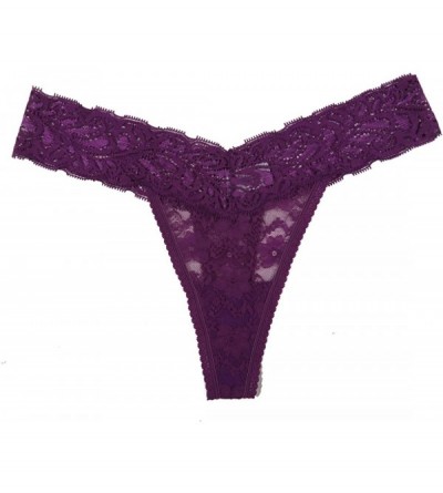 Panties Women's Lace Thong Panties (6 Pack) S - CM18OK9XEMU $24.23