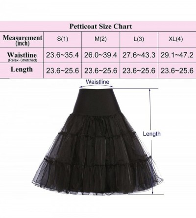 Slips Vintage Women Rockabilly Petticoat Short Slip Crinoline Tutu Underskirt - Yellow - CD185YDHYAI $19.30