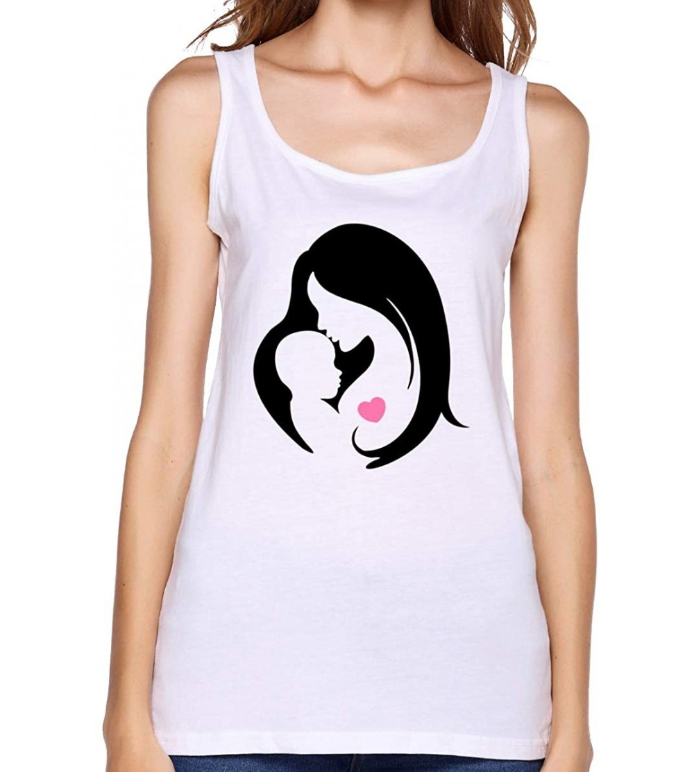 Camisoles & Tanks Happy Mother's Day Women's Sports Vest Shirts - White - CW197HXMIKI $23.60