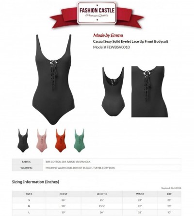 Shapewear Women's Classic Solid Sleeveless Scoop Neck Bodysuit - Fewbsv0010 Rust - CF18EIZX4UT $13.01