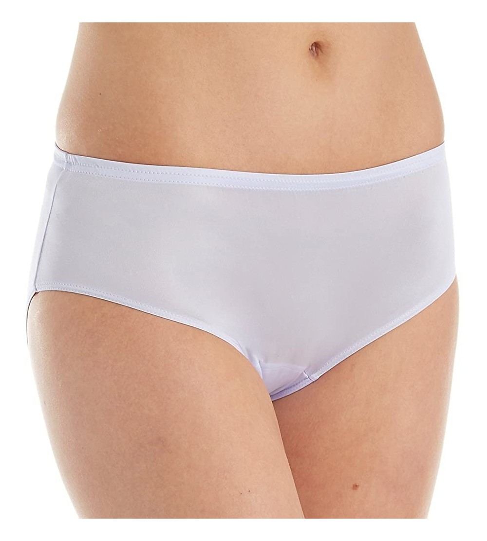 Panties Women's Hidden Elastic Nylon Hipster Panty - Peri Frost - CQ18EMULW9O $11.05