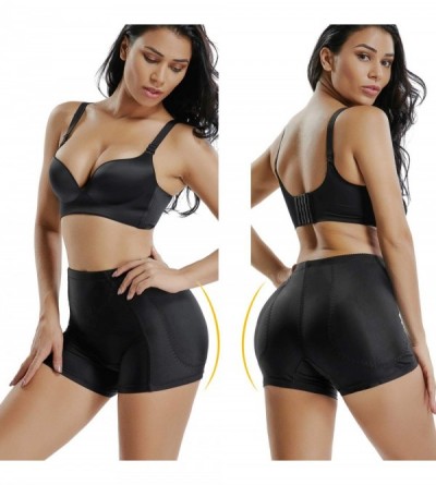 Shapewear Womens Seamless Butt Lifter Padded Lace Panties Enhancer Underwear - New Black(2 Pads) - CC18T3ZWR3Z $19.55
