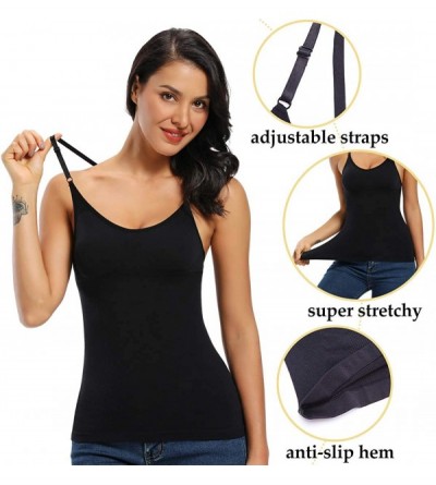 Shapewear Shapewear Tank Tops for Women Tummy Control Vest Body Shaper - Black-firm Control - C21920IE4OU $16.16