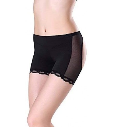 Shapewear Women's Body Shaper Booty Butt Lifter Enhancer Body Shorts Seamless Panty - Lace Black - CT18ENW0AWI $16.05