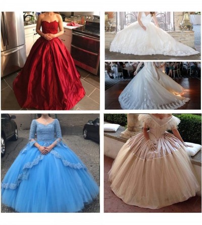Slips Bridal Dress Gown Half Slip 6 Hoop Petticoats Wedding Crinoline Underskirt - 6 Hoop-red - CD18S3N0T9D $26.47